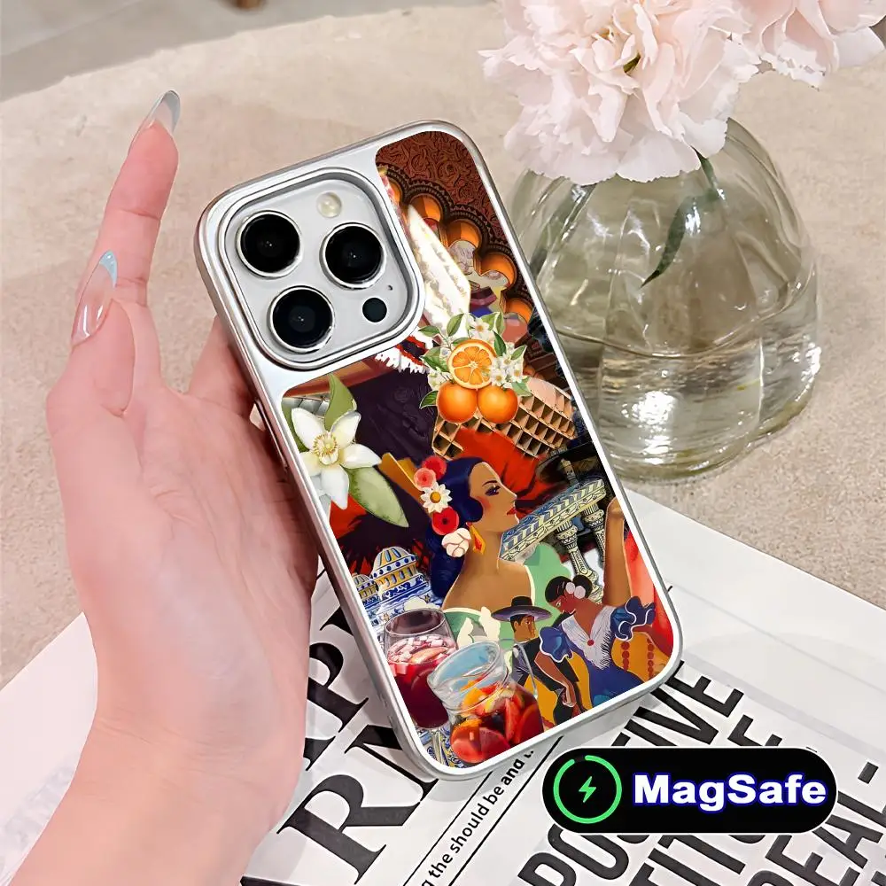 Роскошный чехол для iPhone 17 16 15 14 13 12 11 Air Pro Max Plus Magsafe с серебряным покрытием и цветным дизайном в стиле испанского фламенко
Роскошный чехол для iPhone 17 16 15 14 13 12 11 Air Pro Max Plus Magsafe с серебряным покрытием и цветным дизайном в стиле испанского фламенко