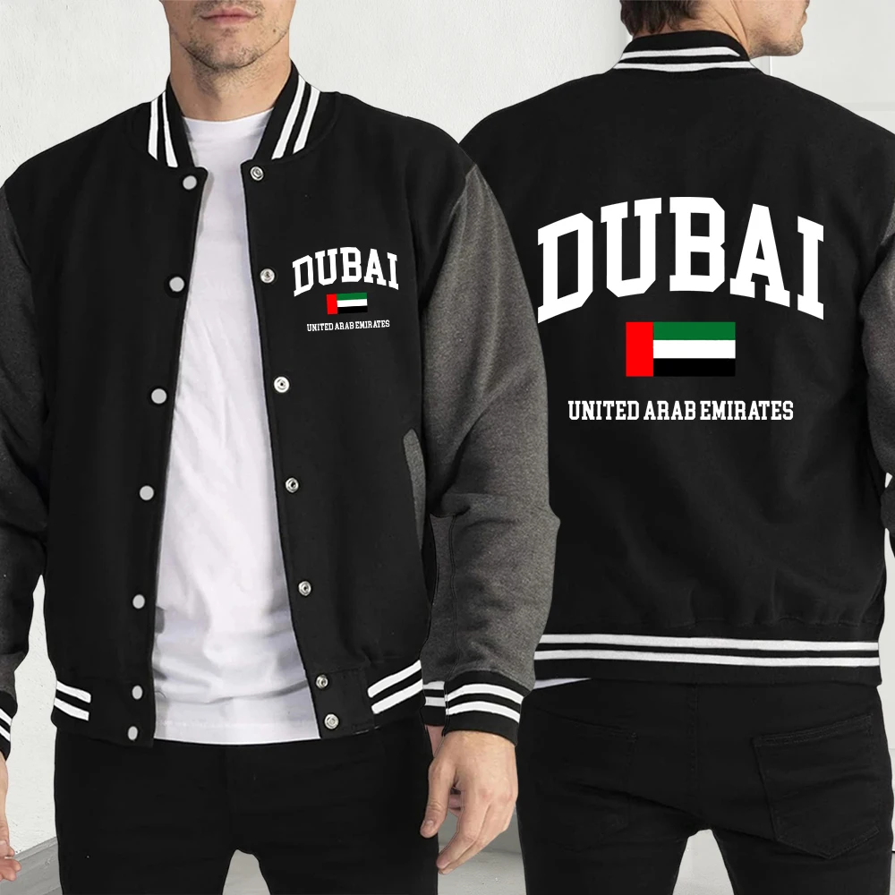 Dubai United Arab Emirates Design Men Baseball Uniform Hip Hop Pullover Jacket Creativity Warm Streetwear Loose Man Jackets
Dubai United Arab Emirates Design Men Baseball Uniform Hip Hop Pullover Jacket Creativity Warm Streetwear Loose Man Jackets