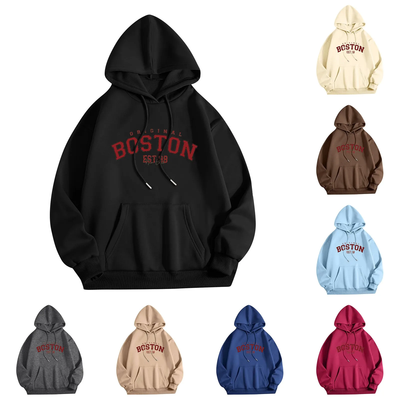 Womens Plain Loose Fit Hooded Sweatshirts Printed Long Sleeves Pockets Pullovers Loose Sweatshirt Autumn Hoodies Drawstring
Womens Plain Loose Fit Hooded Sweatshirts Printed Long Sleeves Pockets Pullovers Loose Sweatshirt Autumn Hoodies Drawstring