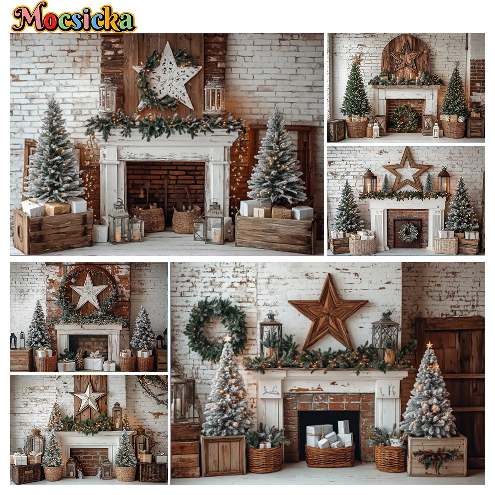 Mocsicka Winter Christmas Photography Backgrounds Rustic Fireplace Pentagram Holiday Party Adult Family Photo Backdrops Studio
Mocsicka Winter Christmas Photography Backgrounds Rustic Fireplace Pentagram Holiday Party Adult Family Photo Backdrops Studio