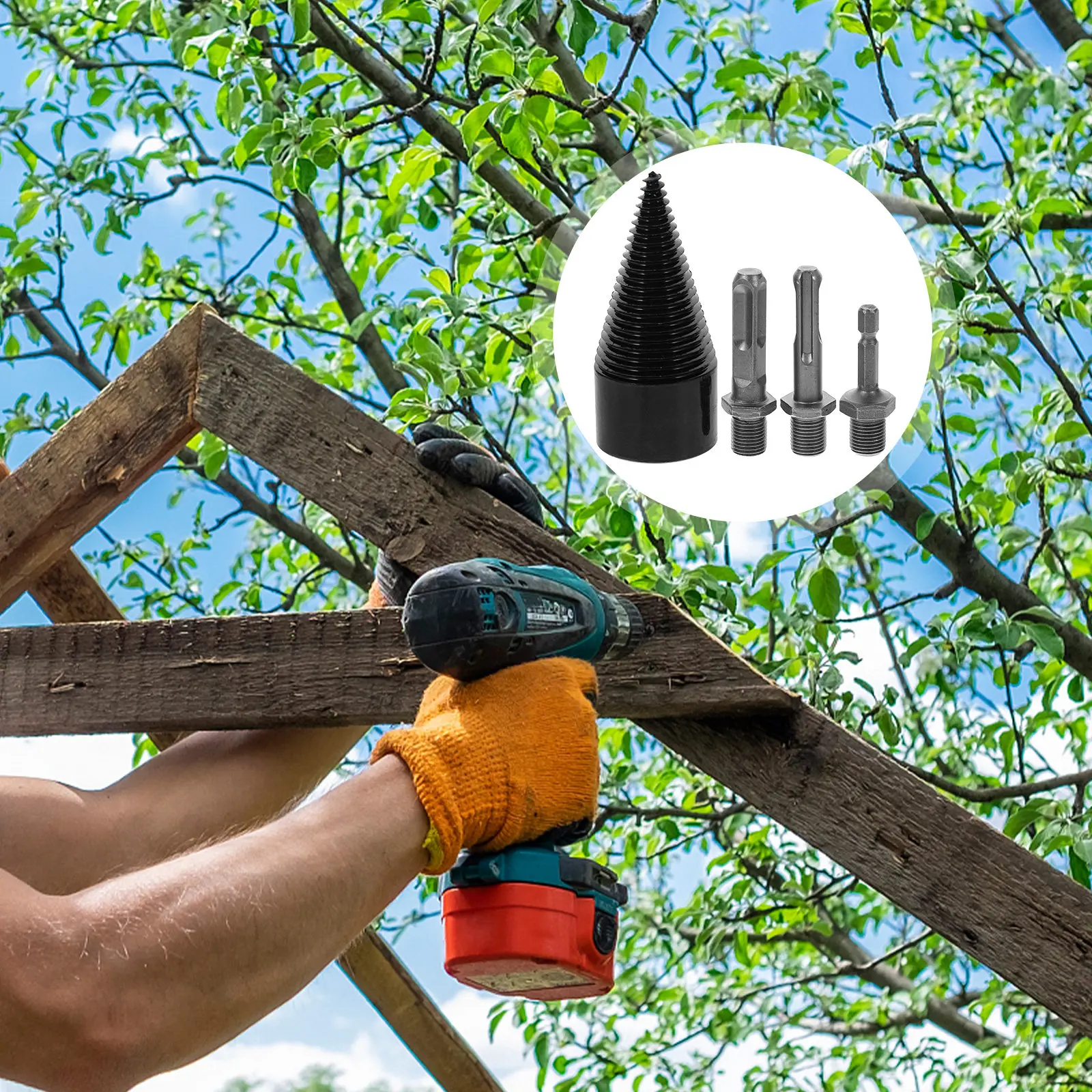 1Set Electric Hammer Drill Bit Kit Professional Firewood Drill Bit Wood Splitter Cones Steel Wood Splitter Log Splitters
1Set Electric Hammer Drill Bit Kit Professional Firewood Drill Bit Wood Splitter Cones Steel Wood Splitter Log Splitters