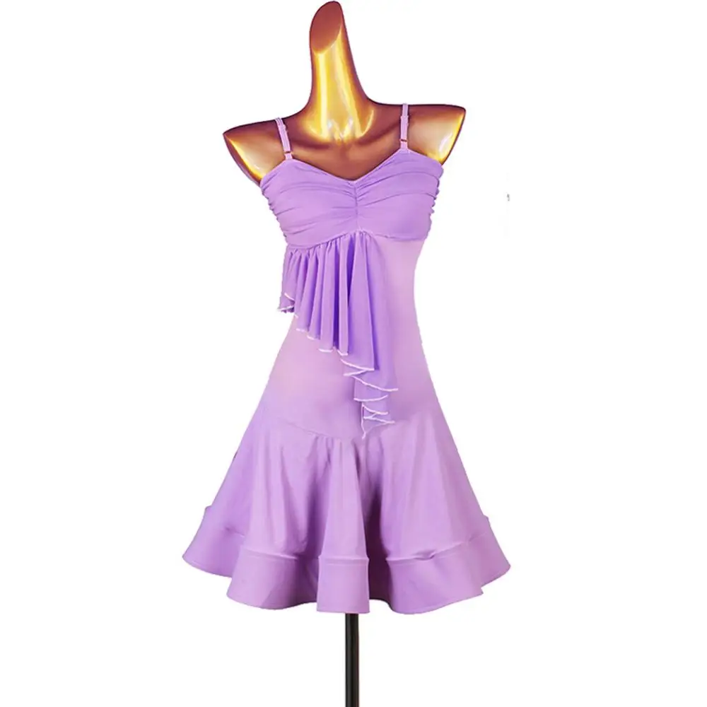 Purple Straps Latin Dance Dress Woman Professional Competition Suit Adult Children High-end Custom Stage Costume
Purple Straps Latin Dance Dress Woman Professional Competition Suit Adult Children High-end Custom Stage Costume