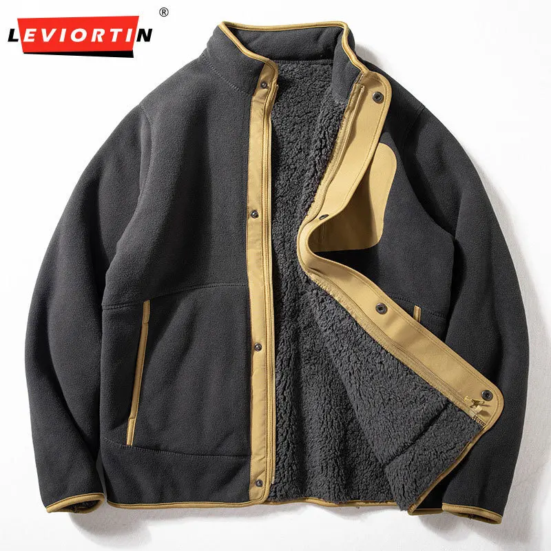 Men's and women's winter thick fleece warm jacket with casual splicing stand up collar lamb fleece loose cardigan jacket
Men's and women's winter thick fleece warm jacket with casual splicing stand up collar lamb fleece loose cardigan jacket