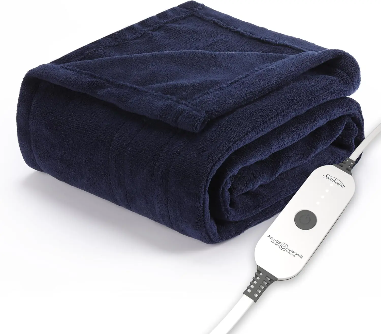 Electric Heated Blanket with 4 Heat Settings, Auto Shut-Off, Fast Heating, Soft Microplush Fabric in Admiral Blue, 50x60 Inches
Electric Heated Blanket with 4 Heat Settings, Auto Shut-Off, Fast Heating, Soft Microplush Fabric in Admiral Blue, 50x60 Inches