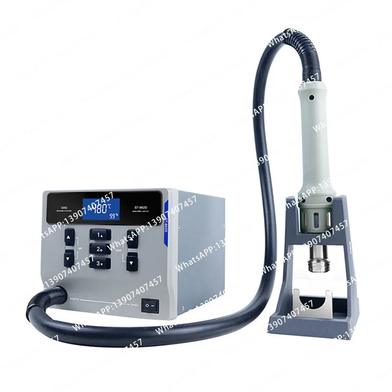 ST-862D Hot Air Gun with Digital Display Sleep Feature Adjustable Constant Temperature for Mobile Phone Repair Welding Station
ST-862D Hot Air Gun with Digital Display Sleep Feature Adjustable Constant Temperature for Mobile Phone Repair Welding Station