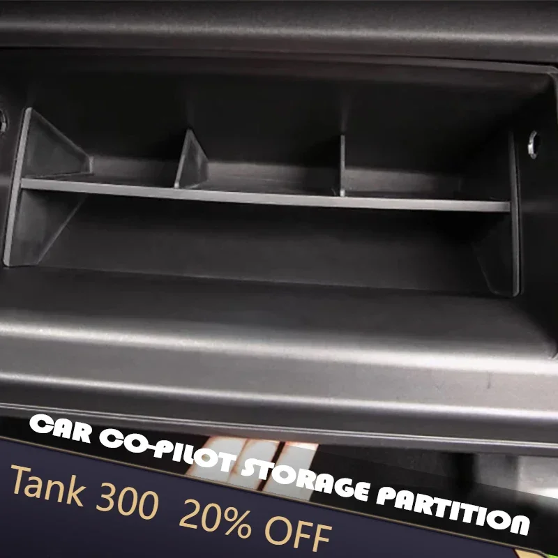 Fit for GWM Tank 300 Car Co-pilot Storage Partition Co-driver Glove Box Storage Partition Debris Storage Box Upgrade Parts
Fit for GWM Tank 300 Car Co-pilot Storage Partition Co-driver Glove Box Storage Partition Debris Storage Box Upgrade Parts