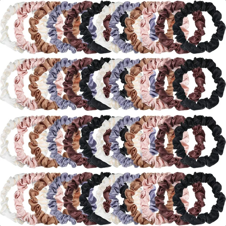 48 Pieces Neutral Mini Satin Hair Ties Small Scrunchies Bulk Multicolor Elastic Silk Hair Bands Accories Ponytail Holders for W
48 Pieces Neutral Mini Satin Hair Ties Small Scrunchies Bulk Multicolor Elastic Silk Hair Bands Accories Ponytail Holders for W