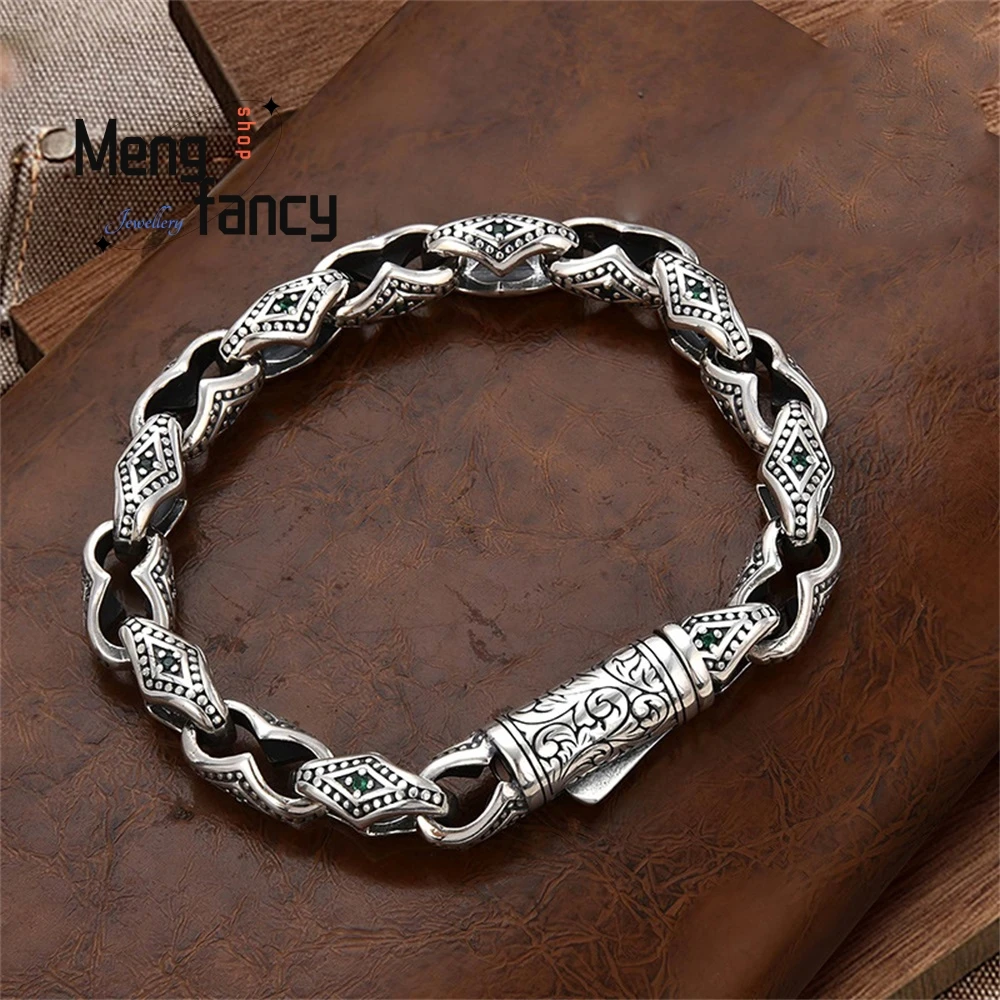 Tang Grass Pattern Bracelet For Men, A Fashionable Punk Retro Stone-Inlaid Powerful Male Jewelry Birthday Gift Fashion Jewelry
Tang Grass Pattern Bracelet For Men, A Fashionable Punk Retro Stone-Inlaid Powerful Male Jewelry Birthday Gift Fashion Jewelry