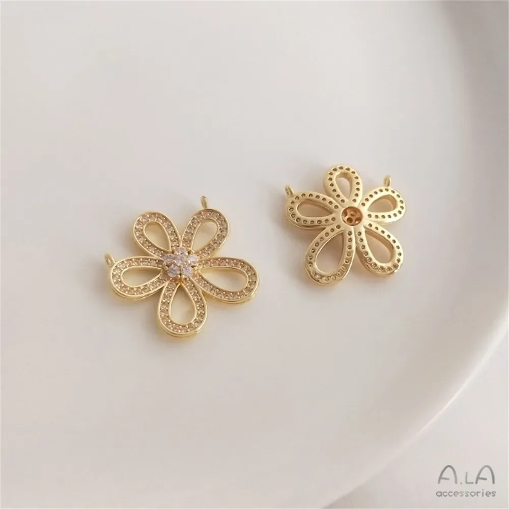 14K Gold-plated Micro-inlaid Zircon Fashion Flower Pendant Diy Pearl Necklace Charms Pendant K395
14K Gold-plated Micro-inlaid Zircon Fashion Flower Pendant Diy Pearl Necklace Charms Pendant K395