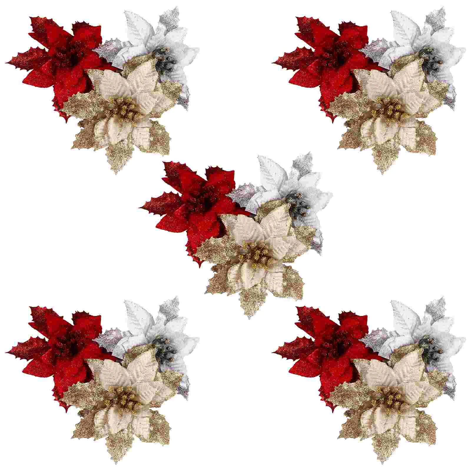 15 Pcs Christmas Flower Xmas Tree Decors Pendant Ornament Simulation Floral Imitation
15 Pcs Christmas Flower Xmas Tree Decors Pendant Ornament Simulation Floral Imitation
