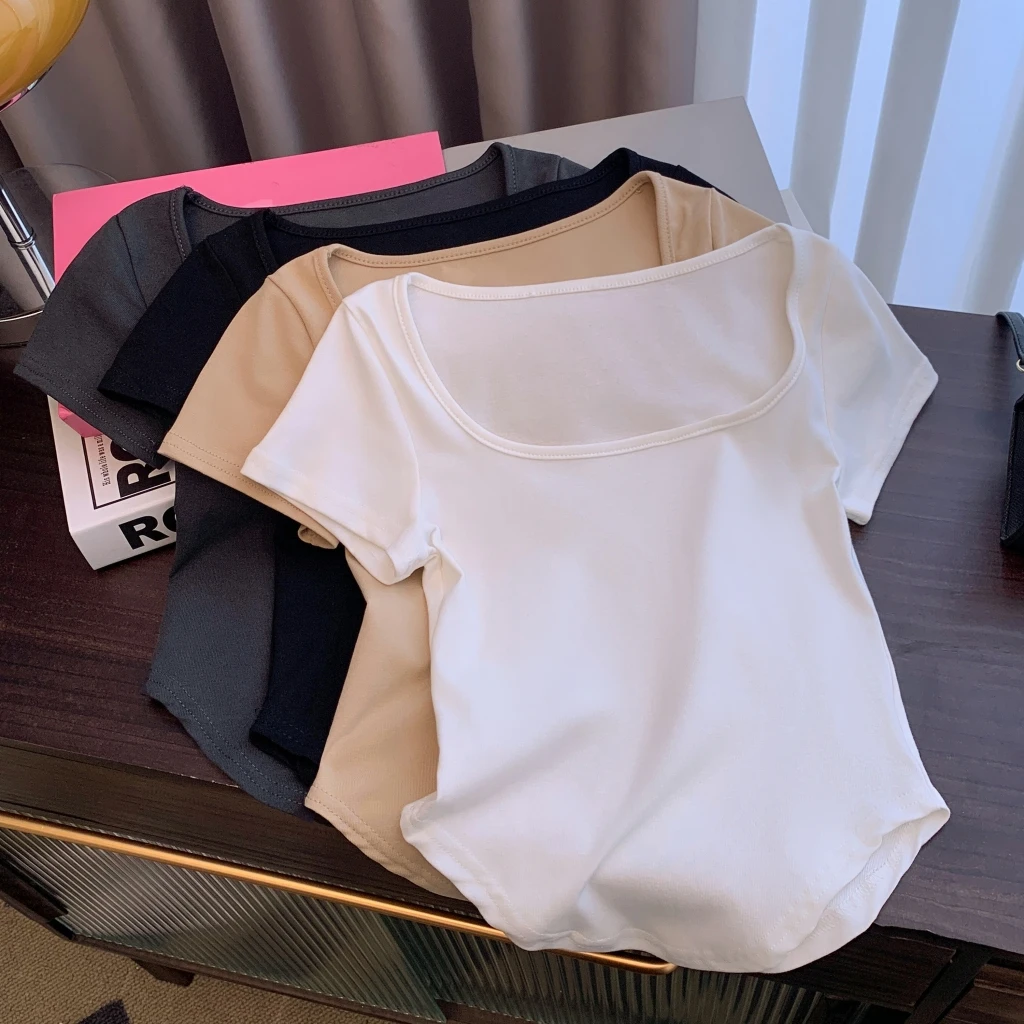 Y2k Summer T Shirt Women V-neck Black Slim Korean Fashion Crop Tops Short Sleeve Vitnage Sexy Tee Shirt Clothes Woman T-shirt
Y2k Summer T Shirt Women V-neck Black Slim Korean Fashion Crop Tops Short Sleeve Vitnage Sexy Tee Shirt Clothes Woman T-shirt