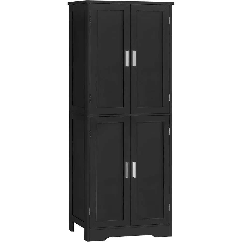 Kitchen Pantry Cabinet with 4 Doors & 2 Adjustable Shelves, Tall Storage for Living Room & Bathroom, Black
Kitchen Pantry Cabinet with 4 Doors & 2 Adjustable Shelves, Tall Storage for Living Room & Bathroom, Black