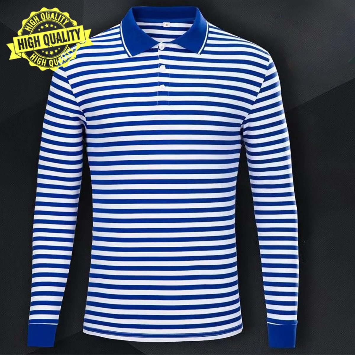 Fashion Stripes Polo Shirts New 100% Cotton Long Sleeve Sailor Striped T-Shirt Mens Clothes Breton Top
Fashion Stripes Polo Shirts New 100% Cotton Long Sleeve Sailor Striped T-Shirt Mens Clothes Breton Top