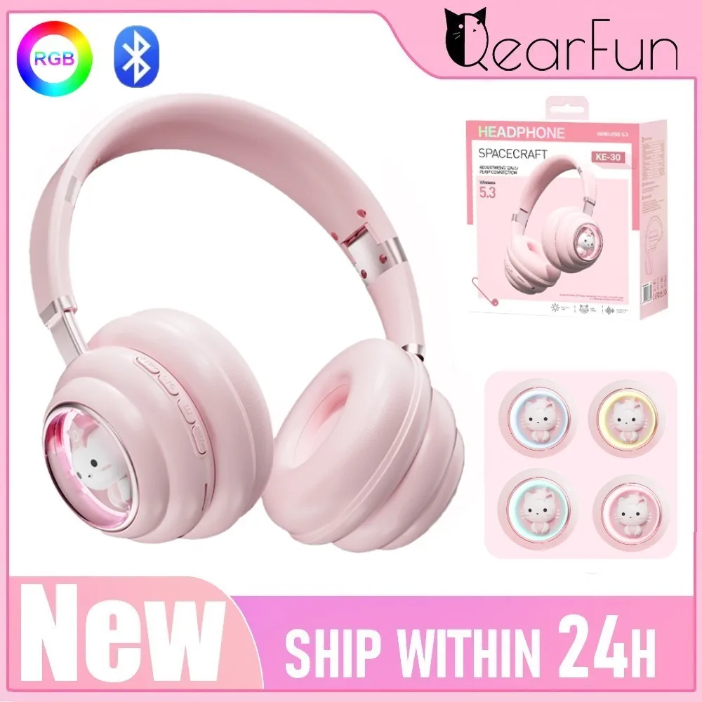 New Cute Cat Wireless Bluetooth Headset RGB Light Space Capsule Headphones with Mic Kids Girls Gifts for School free shipping
New Cute Cat Wireless Bluetooth Headset RGB Light Space Capsule Headphones with Mic Kids Girls Gifts for School free shipping