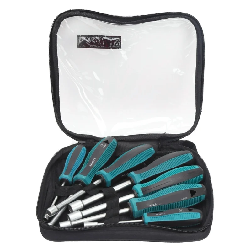 7pcs 45# Steel Hex Sleeve Screwdriver AntiSlip Handle Socket Screw Driver Set Portable Hand Tools With Storage Bag
7pcs 45# Steel Hex Sleeve Screwdriver AntiSlip Handle Socket Screw Driver Set Portable Hand Tools With Storage Bag