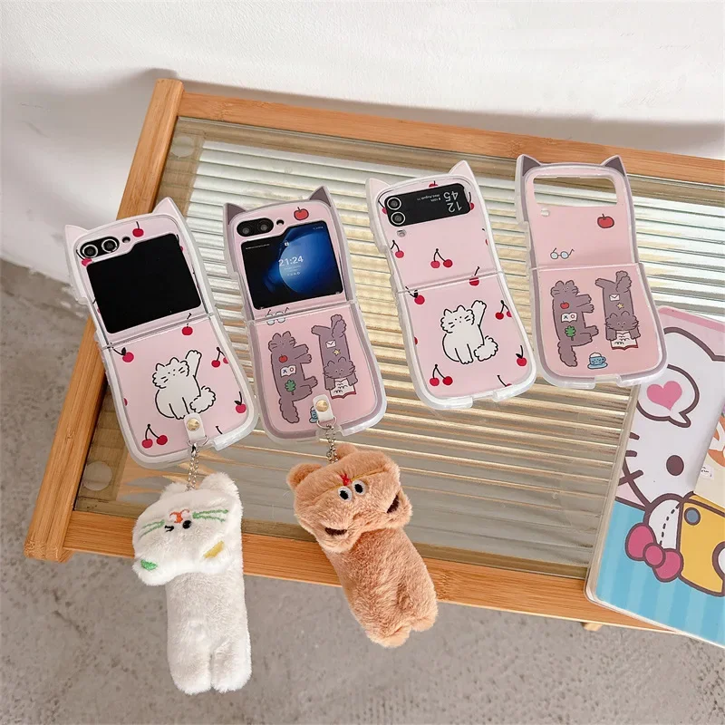 Cute Cat Plush Pendant Phone Case for Samsung Galaxy Z Flip 6 5 4 3 Protective Back Cover for ZFlip4 ZFlip5 ZFlip6 Case Shell
Cute Cat Plush Pendant Phone Case for Samsung Galaxy Z Flip 6 5 4 3 Protective Back Cover for ZFlip4 ZFlip5 ZFlip6 Case Shell