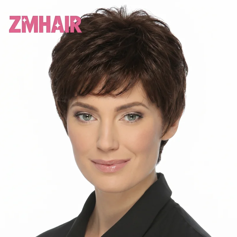 6x6 Silk Base PU Front Glueless Cropped Pixie Brazilian 150%Density #2 Dark Brown Short Wig Remy Human Hair Wear Go Women's Wig
6x6 Silk Base PU Front Glueless Cropped Pixie Brazilian 150%Density #2 Dark Brown Short Wig Remy Human Hair Wear Go Women's Wig