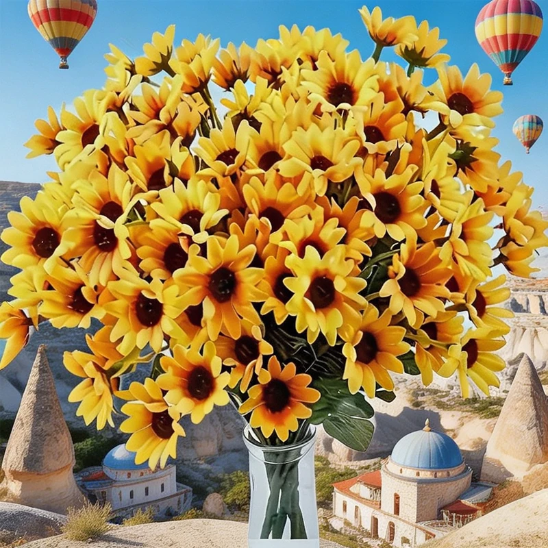 1Pc 24 Heads Artificial Sunflower Simulation Flowers Prop Beautiful Party Wedding Home Decoration Arrangement Party Decoration
1Pc 24 Heads Artificial Sunflower Simulation Flowers Prop Beautiful Party Wedding Home Decoration Arrangement Party Decoration