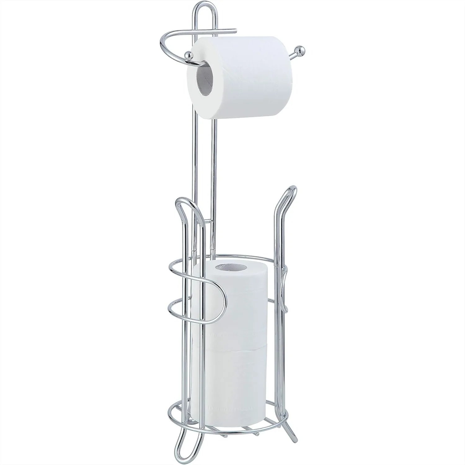 Freestanding Toilet Paper Holder with Storage – Holds 3 Spare Rolls, Heavy-Duty Steel, Chrome Finish, Easy Assembly
Freestanding Toilet Paper Holder with Storage – Holds 3 Spare Rolls, Heavy-Duty Steel, Chrome Finish, Easy Assembly