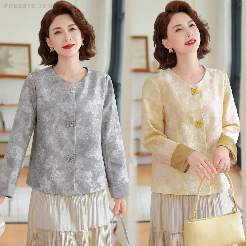 New Chinese Style Long Sleeved Jacket Female Tang Clothes Tops Elegant Temperament Outwear Fashion Jacquard Cardigan Coat 5XL
New Chinese Style Long Sleeved Jacket Female Tang Clothes Tops Elegant Temperament Outwear Fashion Jacquard Cardigan Coat 5XL