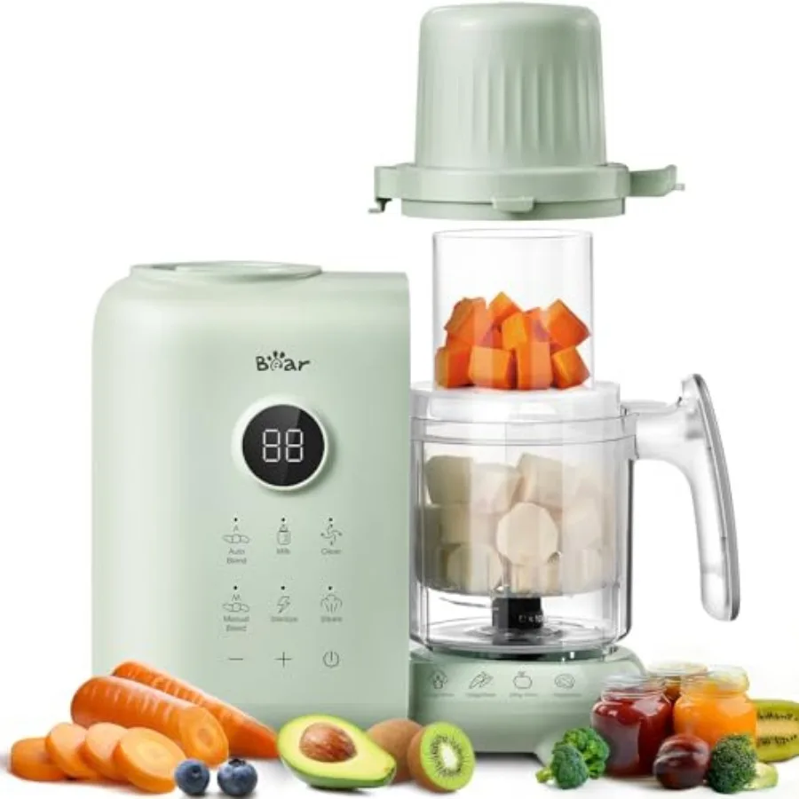Baby Food Maker with 18.5oz Dual-Layer Steam Baskets OneStep Baby Food Processor Steamer Puree Blender Grinder Mills Auto Cooki
Baby Food Maker with 18.5oz Dual-Layer Steam Baskets OneStep Baby Food Processor Steamer Puree Blender Grinder Mills Auto Cooki