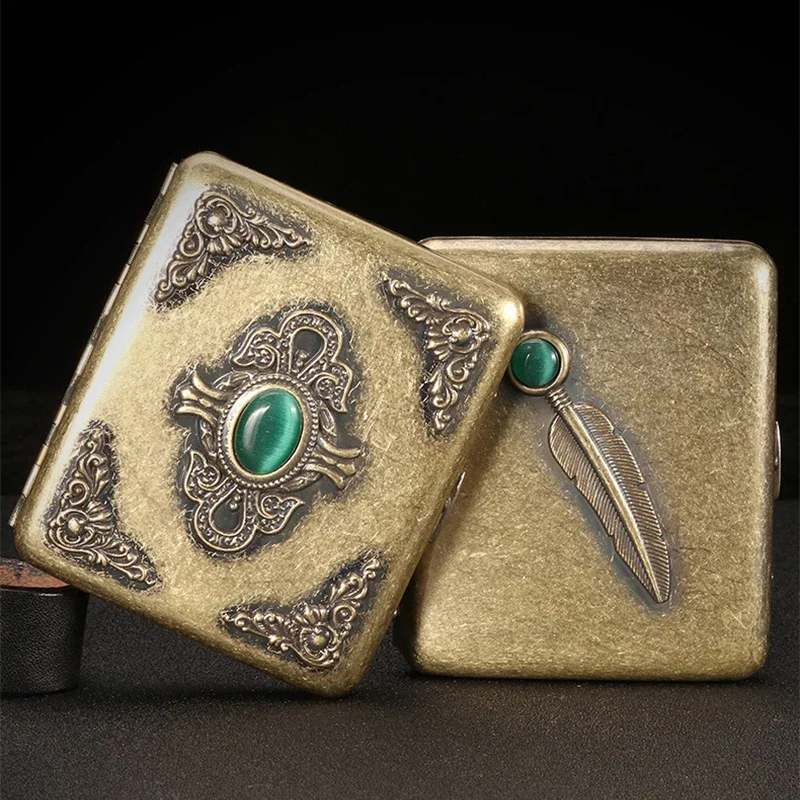 Jewels Cigarette Case Box Retro Vintage Brass Smoking Case with Spring Clip Double Sided Tobacco Box Smoking Accessories
Jewels Cigarette Case Box Retro Vintage Brass Smoking Case with Spring Clip Double Sided Tobacco Box Smoking Accessories