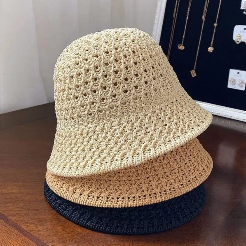 New Fashion Luxury Bucket Hat Designer Wide Brim Women Bucket Hat Summer Straw Woven Sun Visor Hats Hollow Hat Striped BeachHat
New Fashion Luxury Bucket Hat Designer Wide Brim Women Bucket Hat Summer Straw Woven Sun Visor Hats Hollow Hat Striped BeachHat