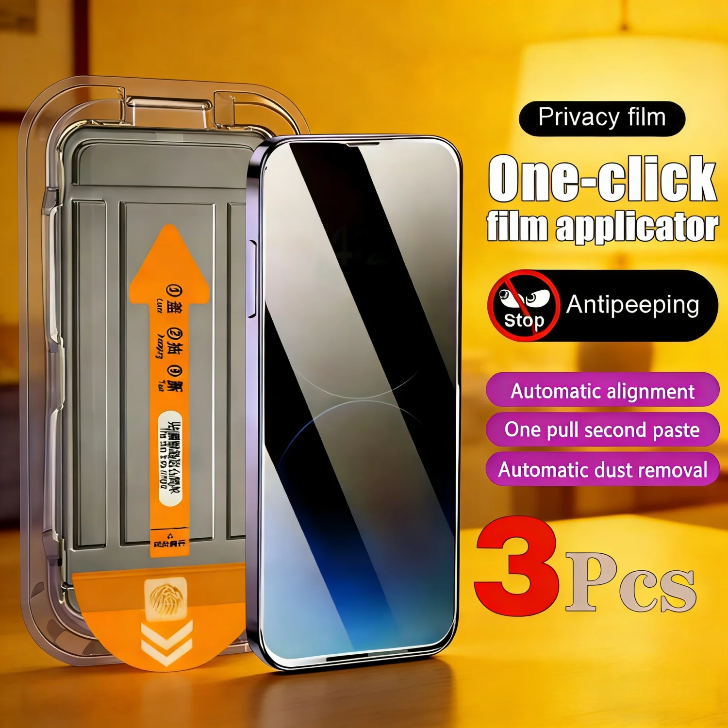 3Pcs Peeping Anti-Spy Temper Glass Film Screen Protector Dust Free For iPhone 17 Air 16 15 plus 14 13 Mini 12 11 17 Pro Max
3Pcs Peeping Anti-Spy Temper Glass Film Screen Protector Dust Free For iPhone 17 Air 16 15 plus 14 13 Mini 12 11 17 Pro Max