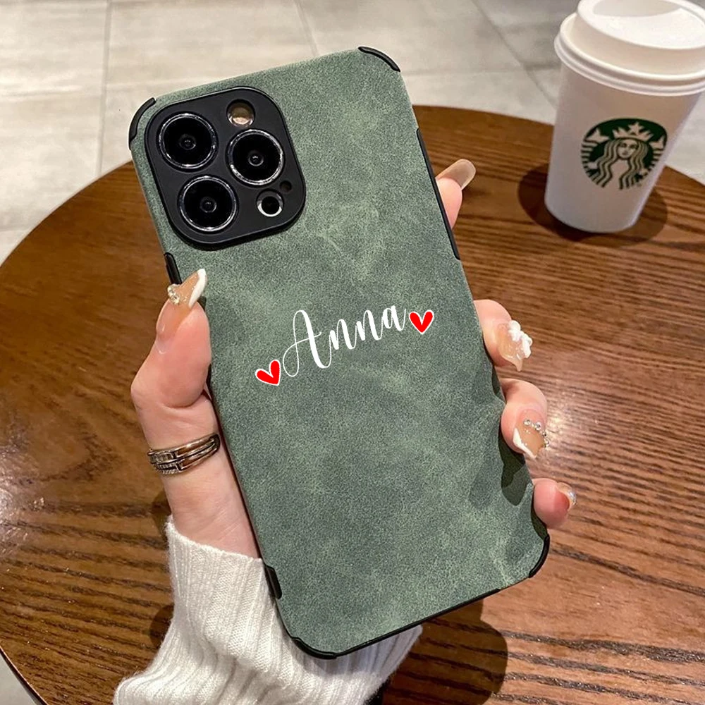 Personalised Custom Name Luxury Leather Phone Case for iPhone 14 Pro 13 12 11 X XS Max XR 7 8 Plus Heart Design Shockproof Cover
Personalised Custom Name Luxury Leather Phone Case for iPhone 14 Pro 13 12 11 X XS Max XR 7 8 Plus Heart Design Shockproof Cover
