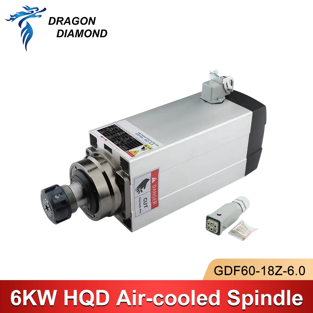 HQD Air-cooled Spindle Motor 6kw 220v 380v ER32 High-power Square Spindle Motor For CNC Planer Metal Cutting GDF60-18Z-6.0
HQD Air-cooled Spindle Motor 6kw 220v 380v ER32 High-power Square Spindle Motor For CNC Planer Metal Cutting GDF60-18Z-6.0