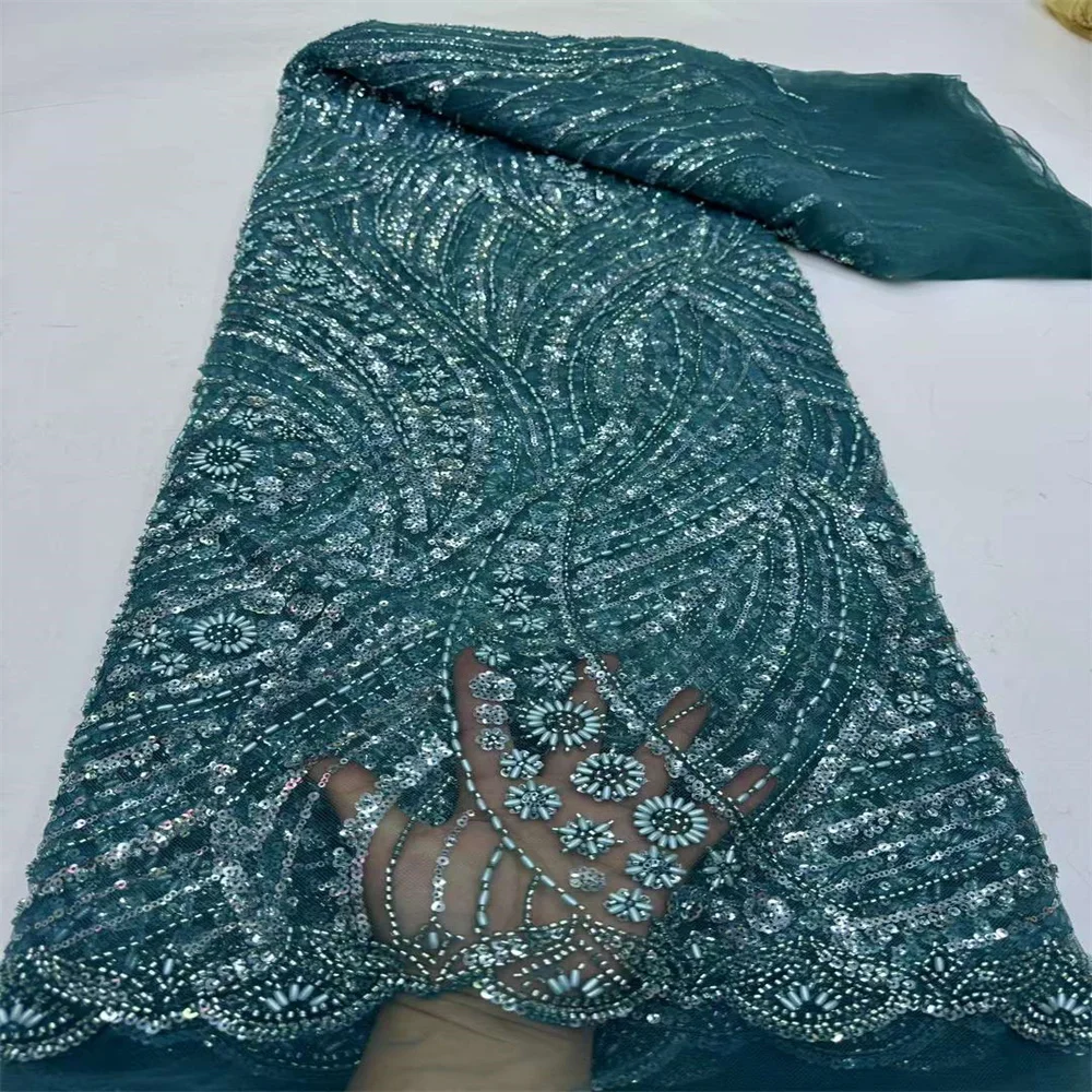 Luxury 2024 High Quality French Tulle Net Sequins Beads Lace Fabric African Lace Fabric 5 Yards For Nigerian Wedding Party Dress
Luxury 2024 High Quality French Tulle Net Sequins Beads Lace Fabric African Lace Fabric 5 Yards For Nigerian Wedding Party Dress