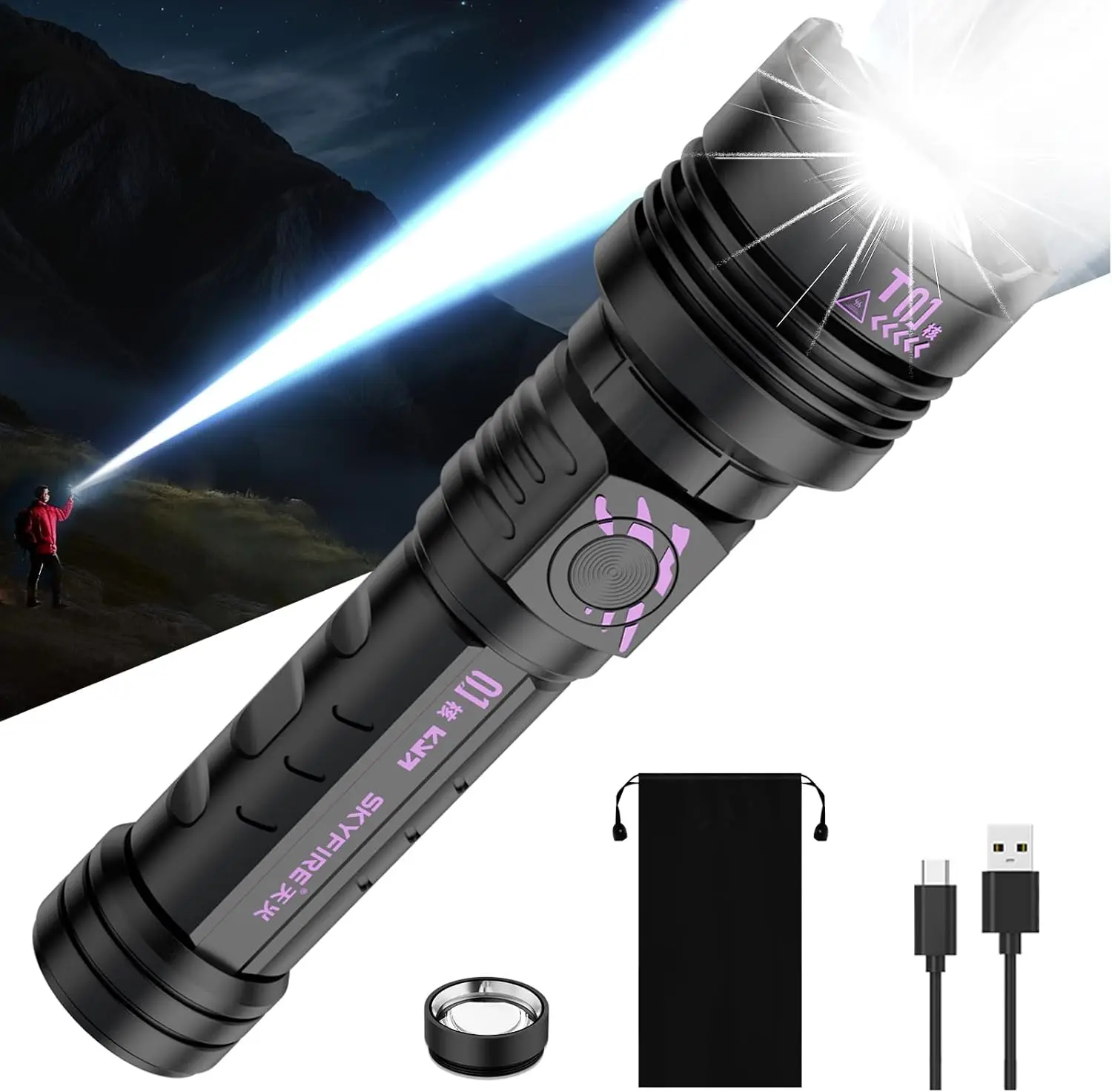 Перезаряжаемый светодиодный фонарик с высоким люменом, масштабируемый 5-режимный тактический водонепроницаемый для кемпинга, экстренной помощи, подарка
Перезаряжаемый светодиодный фонарик с высоким люменом, масштабируемый 5-режимный тактический водонепроницаемый для кемпинга, экстренной помощи, подарка