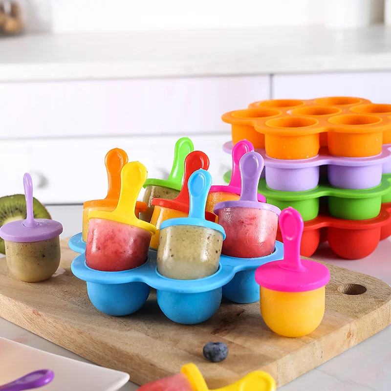 1pc 7 Holes DIY Ice Cream Pops Silicone Mold Ice Cream Ball Maker Popsicles Molds Baby Fruit Shake Home Kitchen Accessories Tool
1pc 7 Holes DIY Ice Cream Pops Silicone Mold Ice Cream Ball Maker Popsicles Molds Baby Fruit Shake Home Kitchen Accessories Tool