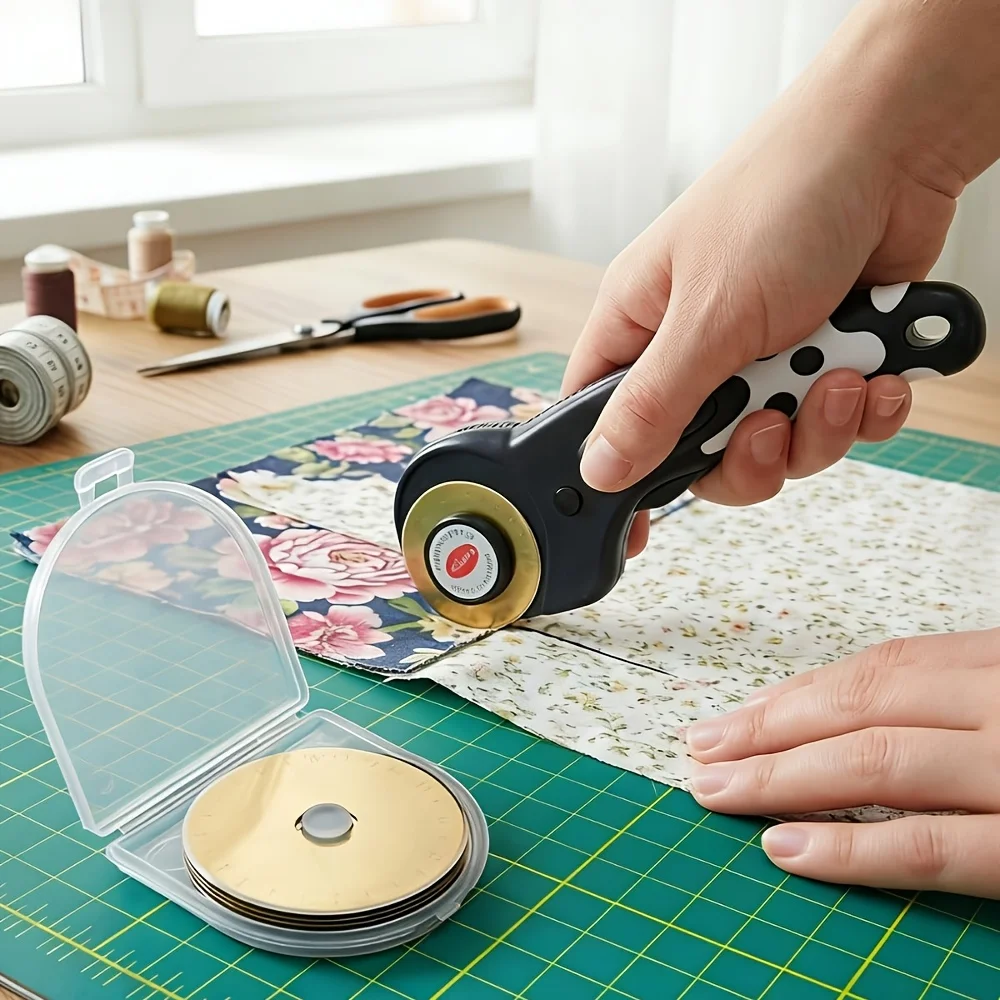 45mm Rotary Cutting Blade with Titanium Coating, Universal Circular Cutting Replacement Blade
45mm Rotary Cutting Blade with Titanium Coating, Universal Circular Cutting Replacement Blade