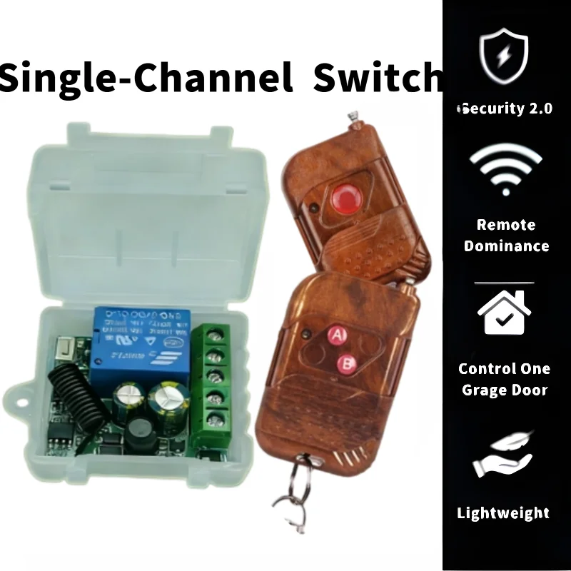 RF 433MHz Remote Wireless Switch Garage Door Command DC 12V 24V 30V 1-Channel 10A Relay Receiver 1/2-Channel Transmitter
RF 433MHz Remote Wireless Switch Garage Door Command DC 12V 24V 30V 1-Channel 10A Relay Receiver 1/2-Channel Transmitter