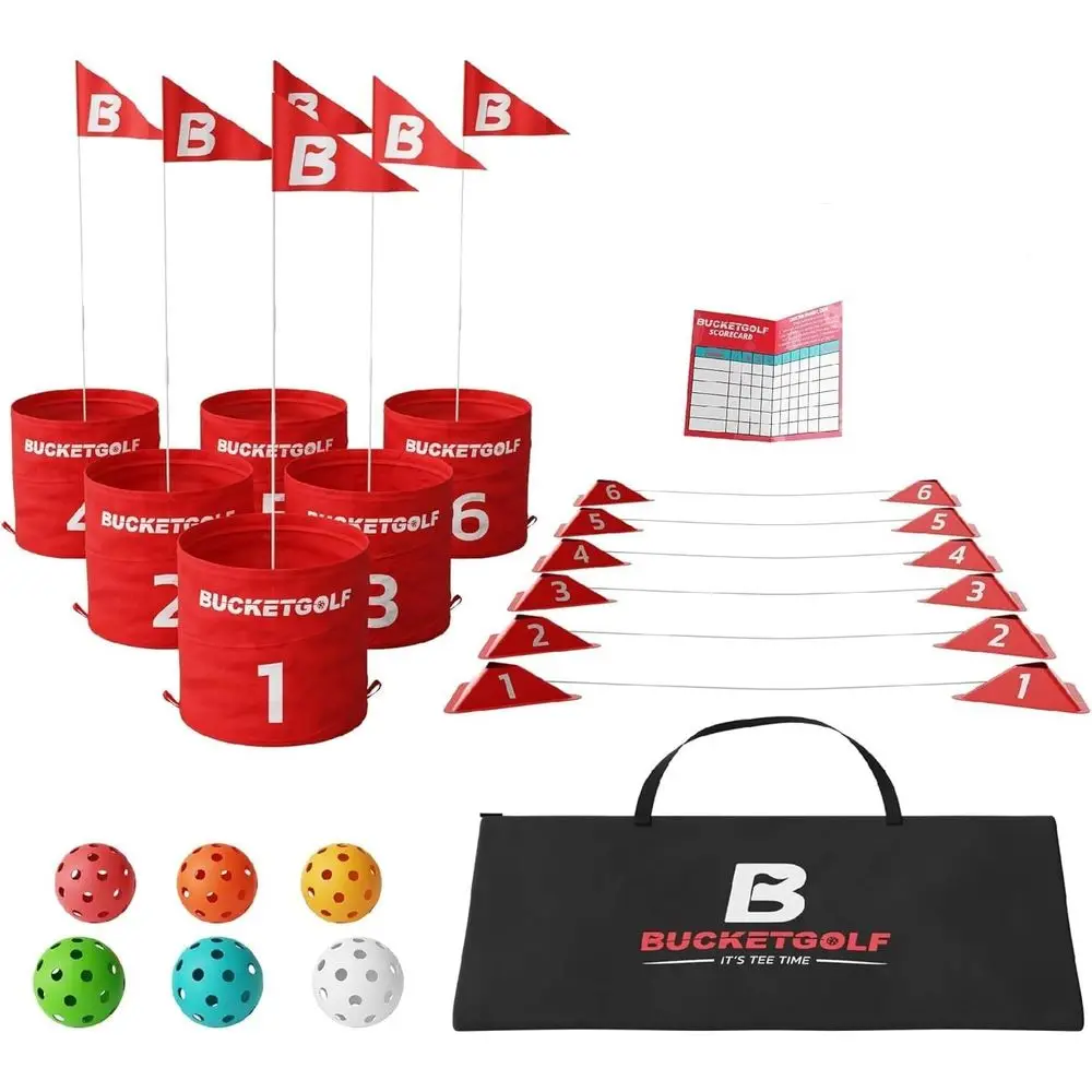 Portable 6-Hole Lawn Golf Set for Family Fun - Play Outdoors, Parks, Beaches, and Yards
Portable 6-Hole Lawn Golf Set for Family Fun - Play Outdoors, Parks, Beaches, and Yards