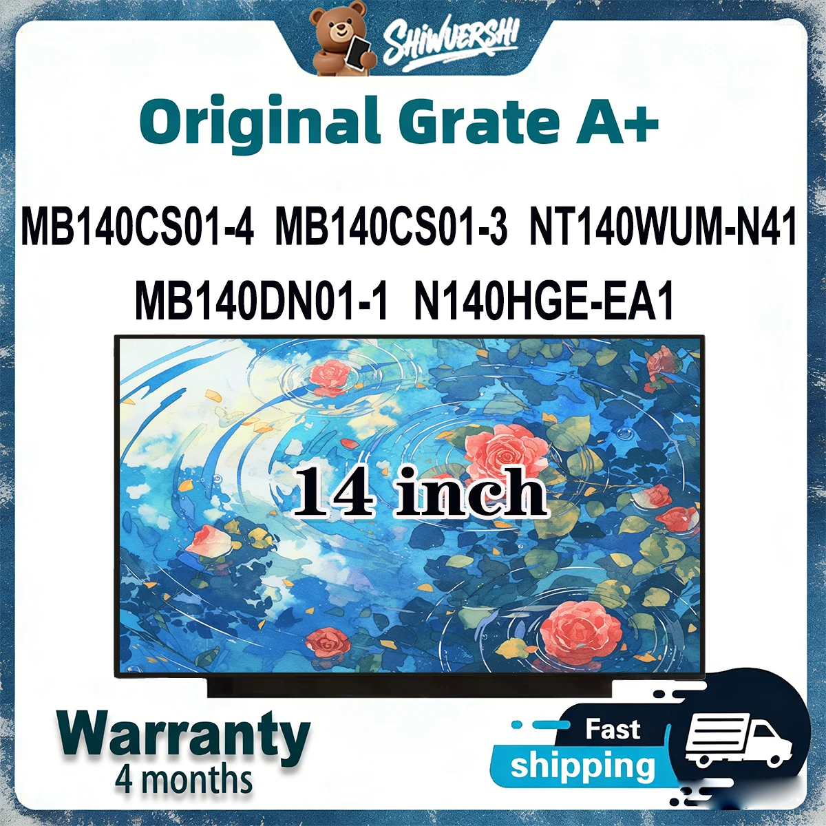 Original New A+ 14 inch Slim Laptop Lcd Screen Panel MB140CS01-4 MB140CS01-3 NT140WUM N41 MB140DN01-1 N140HGE EA1
Original New A+ 14 inch Slim Laptop Lcd Screen Panel MB140CS01-4 MB140CS01-3 NT140WUM N41 MB140DN01-1 N140HGE EA1