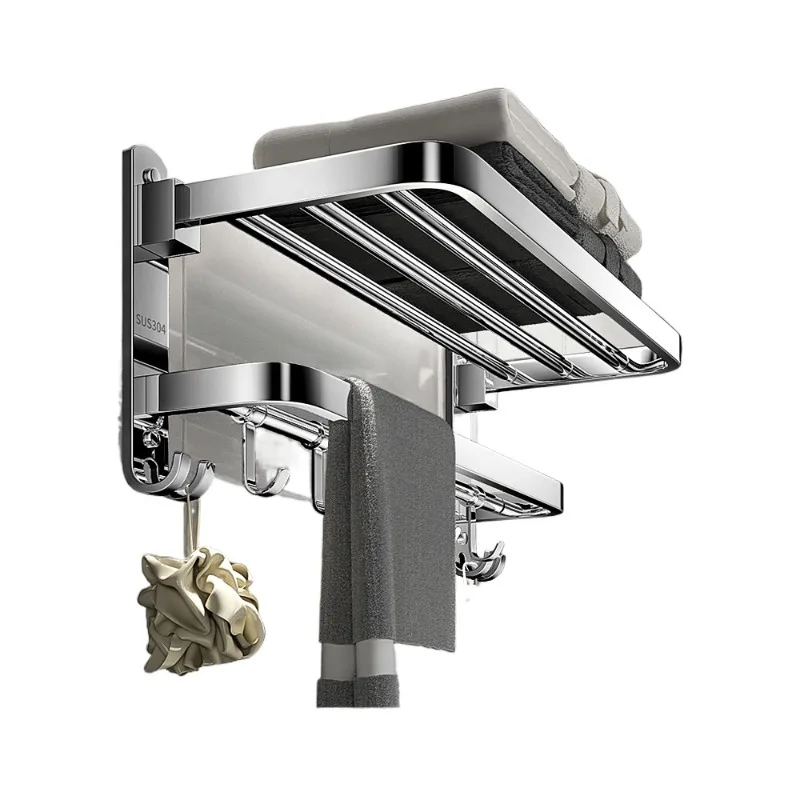 304 stainless steel towel rack toilet folding towel rack bathroom non-punching hardware pendant
304 stainless steel towel rack toilet folding towel rack bathroom non-punching hardware pendant