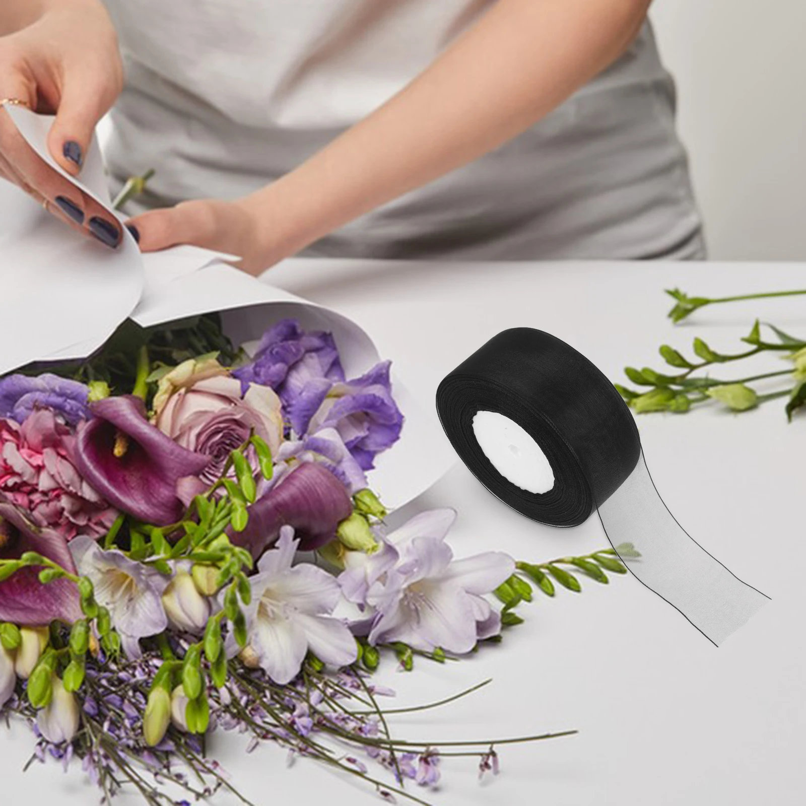 Bow Ribbon Accessories Making Gift Box Chiffon for Flower Bouquet Bulk Black Mourning Pleated
Bow Ribbon Accessories Making Gift Box Chiffon for Flower Bouquet Bulk Black Mourning Pleated