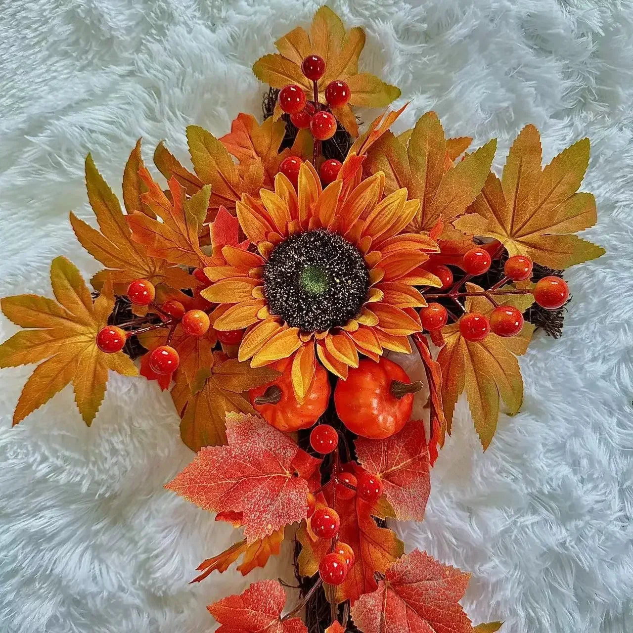 Креативный модный осенний венок, венок для фестиваля урожая, венок на День Благодарения, венок для входной двери, осенний крест, корзина с подсолнухом
Креативный модный осенний венок, венок для фестиваля урожая, венок на День Благодарения, венок для входной двери, осенний крест, корзина с подсолнухом