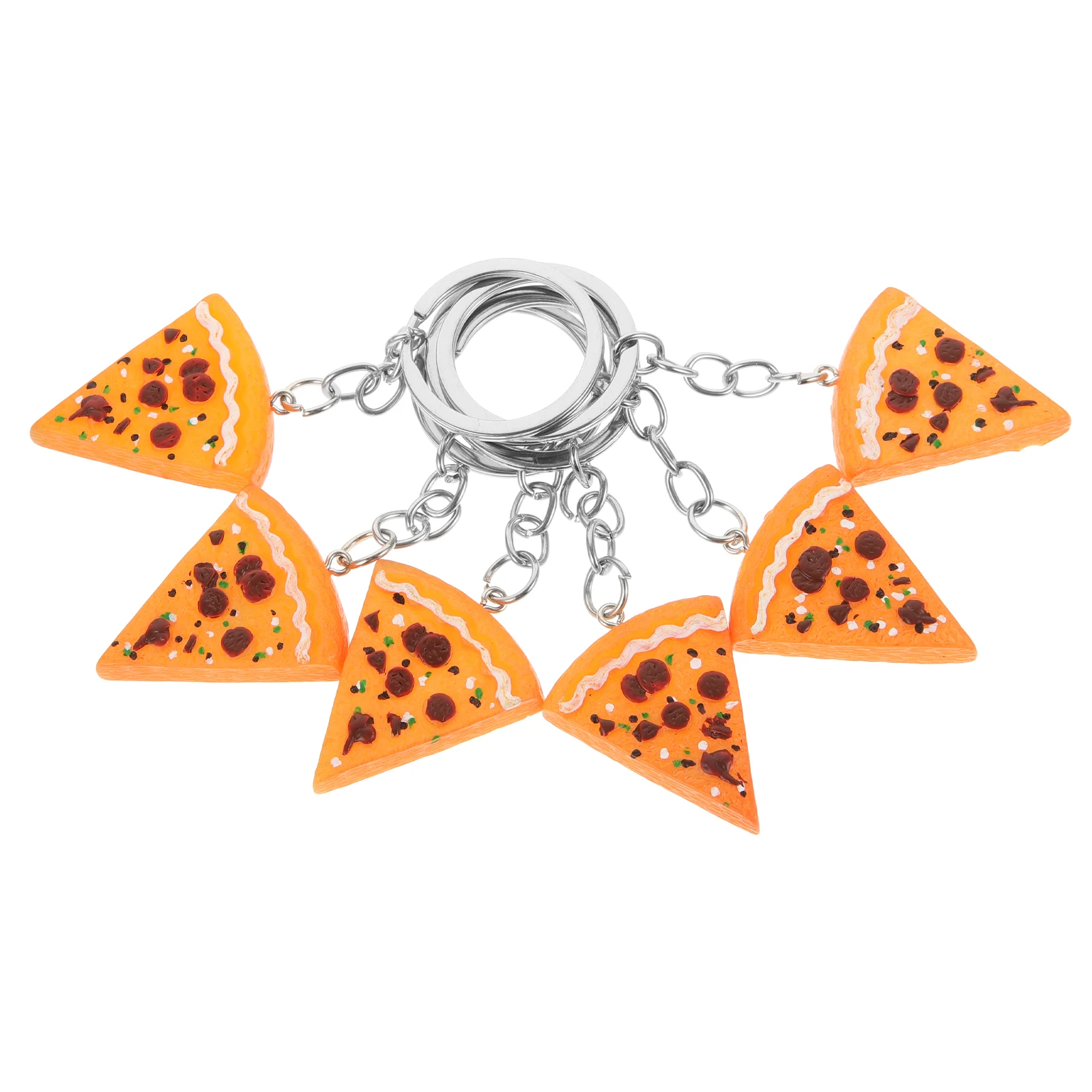 6 Pcs Simulated Pizza Pendants Food Keychain Rings Resin Keychains Cute Accessories Birthday Gifts Valentines Decorations
6 Pcs Simulated Pizza Pendants Food Keychain Rings Resin Keychains Cute Accessories Birthday Gifts Valentines Decorations