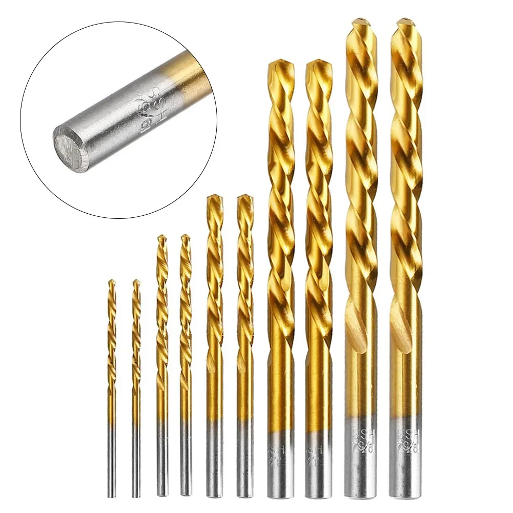 Drill Bits Left Hand Drill Bits Reversal Shank Strong Way 10pcs/Set Drilling Gold HSS Drilling High‑speed Steel
Drill Bits Left Hand Drill Bits Reversal Shank Strong Way 10pcs/Set Drilling Gold HSS Drilling High‑speed Steel