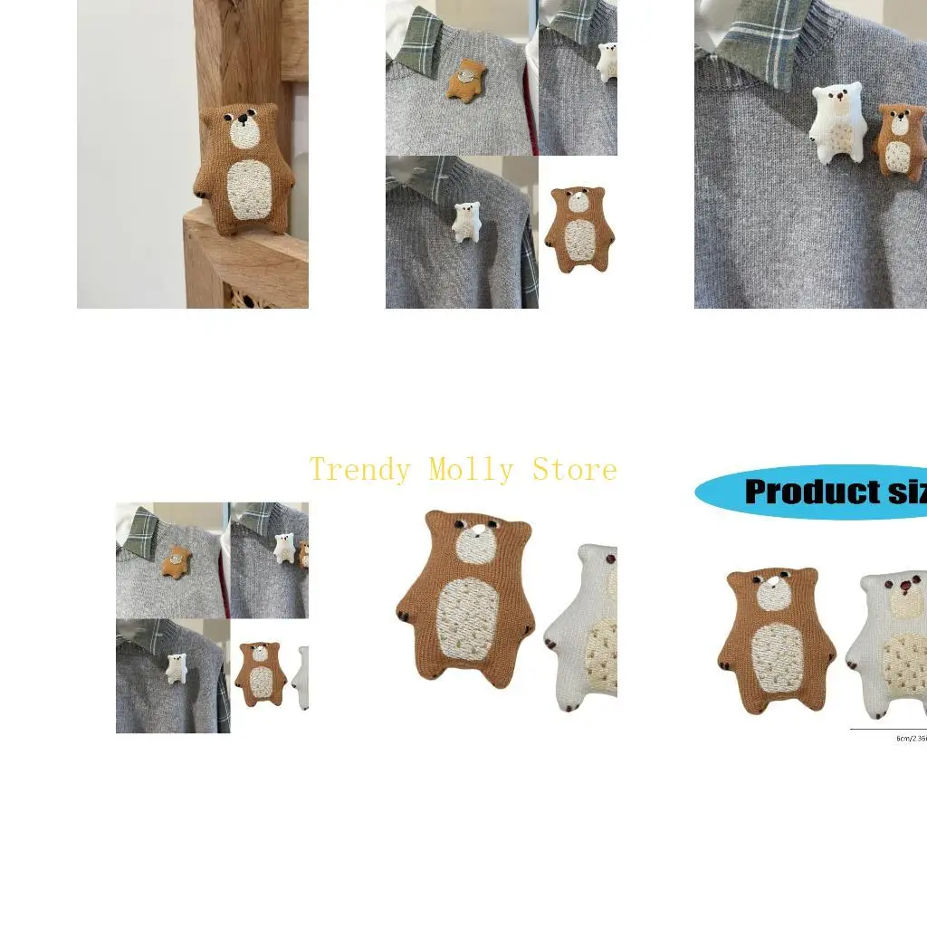 N5KB 2Lots Cartoon Styles Bear Fabric Pin Handcrafts Bear Brooch Pin Fashionable Clothing Ornament for Bags Hats Craft
N5KB 2Lots Cartoon Styles Bear Fabric Pin Handcrafts Bear Brooch Pin Fashionable Clothing Ornament for Bags Hats Craft