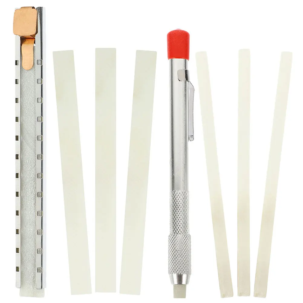 10PCS Soapstone Marker Scribing Tool for Welding Steel Metal Marking Flat Stone Pen Chalk Pencil Write Draw Talc Holder
10PCS Soapstone Marker Scribing Tool for Welding Steel Metal Marking Flat Stone Pen Chalk Pencil Write Draw Talc Holder