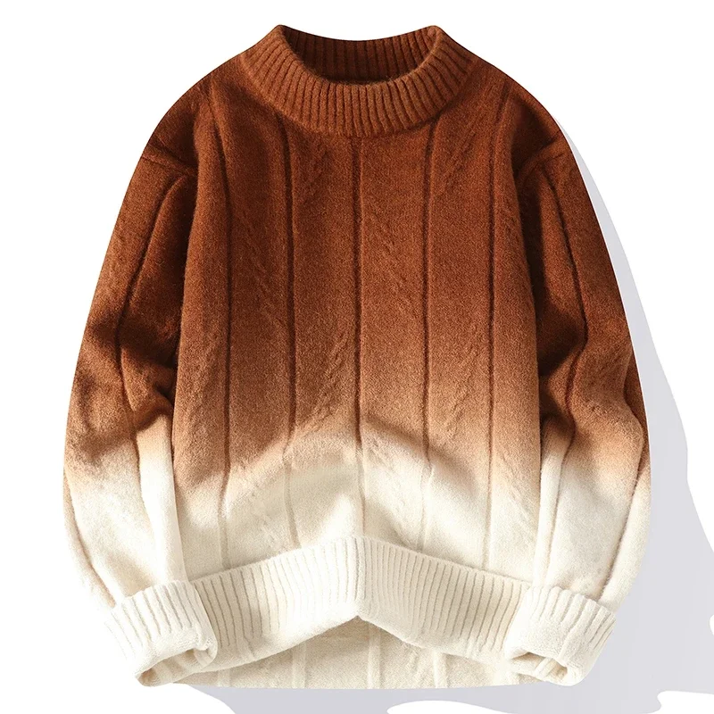 Men's Color-Matching Knitted Sweaters/Male Loose Round Neck Long Sleeve Sweater Men's High Quality Pullover 4XL-M
Men's Color-Matching Knitted Sweaters/Male Loose Round Neck Long Sleeve Sweater Men's High Quality Pullover 4XL-M