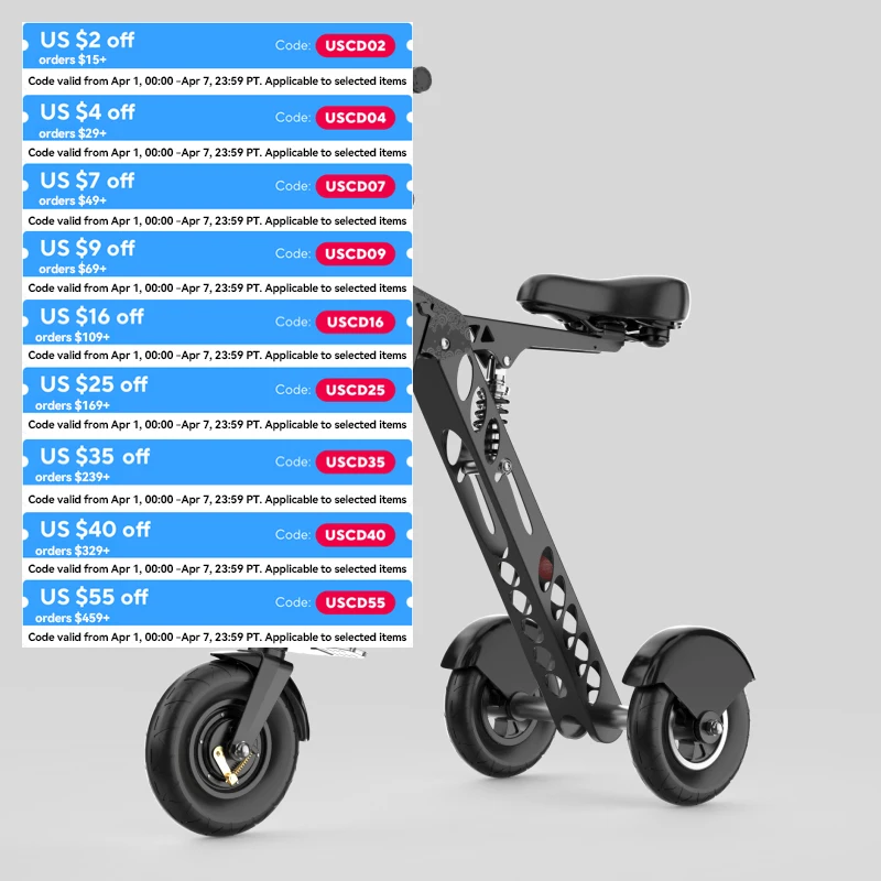 K7 3-Wheels Foldable Electric Scooter 36V 7.5AH Battery 250W Motor 15Mph 15Miles
K7 3-Wheels Foldable Electric Scooter 36V 7.5AH Battery 250W Motor 15Mph 15Miles