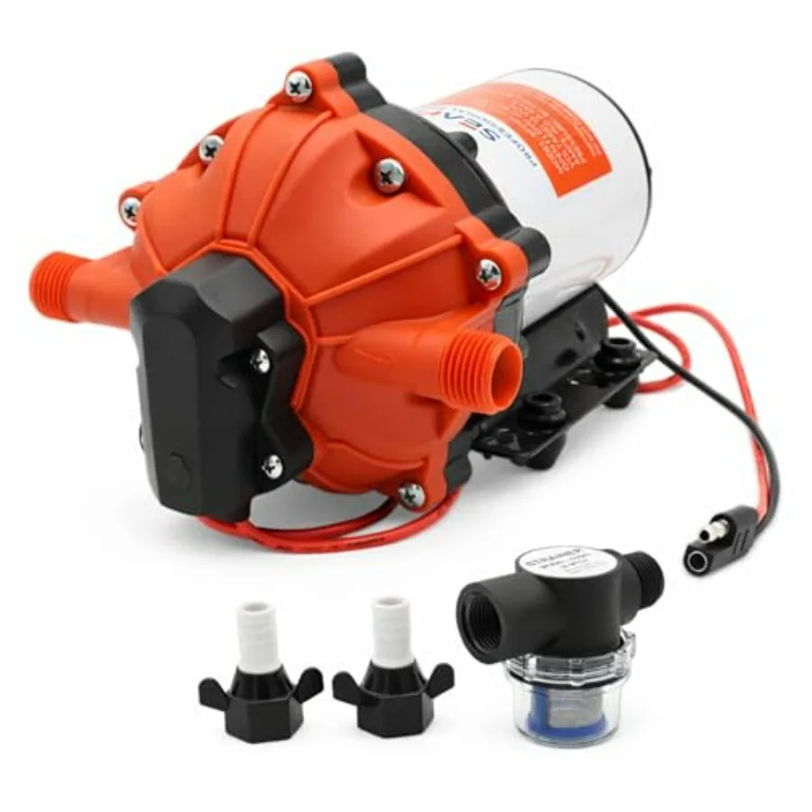 55 Series 12V RV Water Pump Diaphragm Pump Heavy Duty Pressure Switch Built In Bypass Self Priming Quiet High Flow RV Marine Of
55 Series 12V RV Water Pump Diaphragm Pump Heavy Duty Pressure Switch Built In Bypass Self Priming Quiet High Flow RV Marine Of