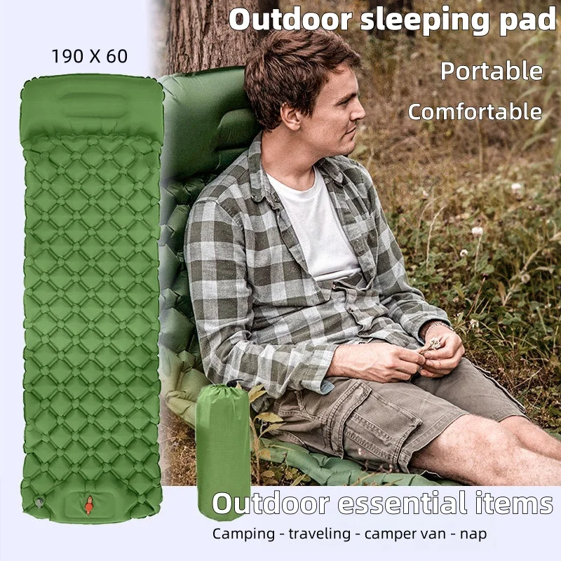 Portable inflatable pad, equipped with a quick inflation foot pump, suitable for hiking and mountaineering. Compact in structure
Portable inflatable pad, equipped with a quick inflation foot pump, suitable for hiking and mountaineering. Compact in structure