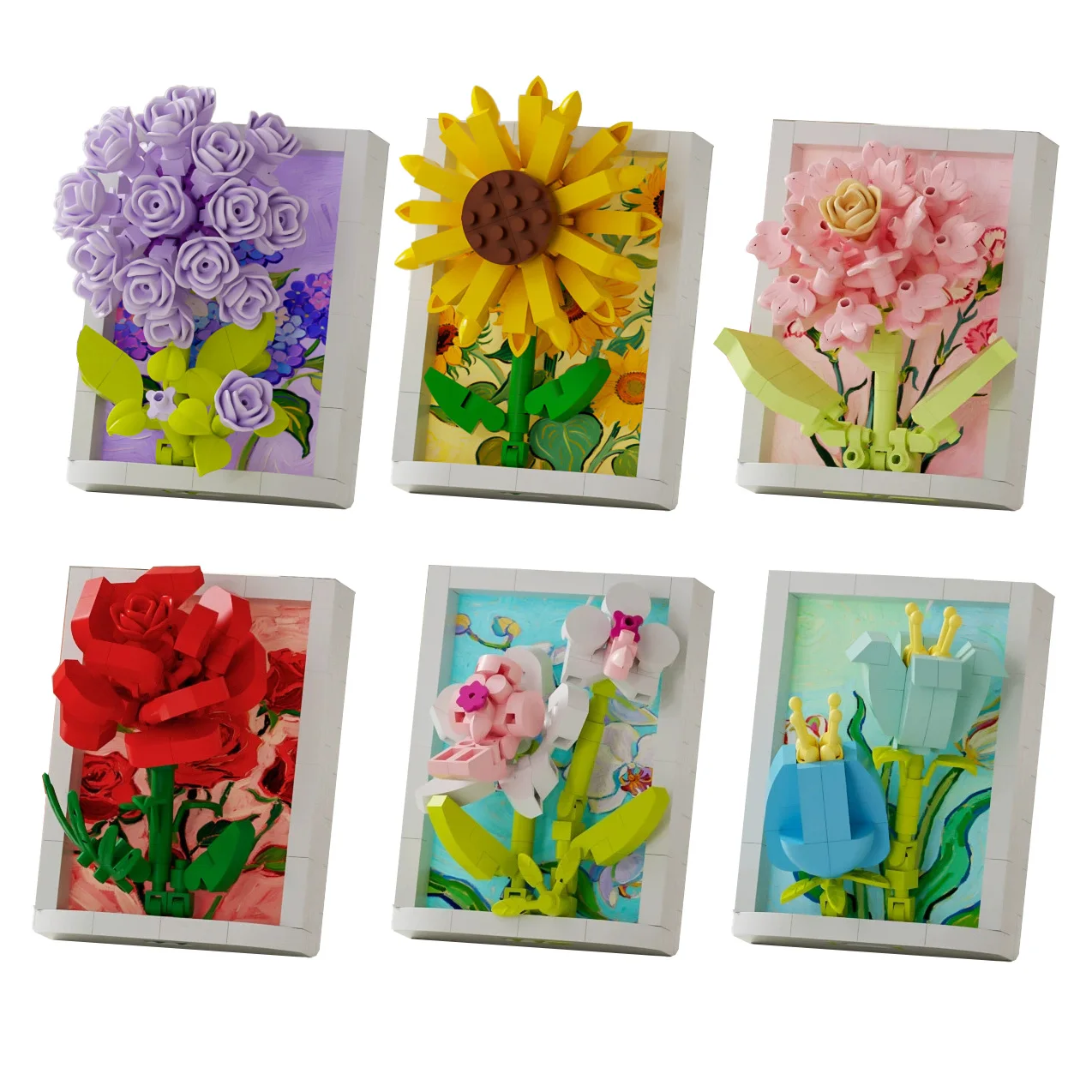 MOC Eternal Flower Frame Micro Building Blocks Rose Carnation Sunflower Ornament Bricks Toys Kids Gift
MOC Eternal Flower Frame Micro Building Blocks Rose Carnation Sunflower Ornament Bricks Toys Kids Gift