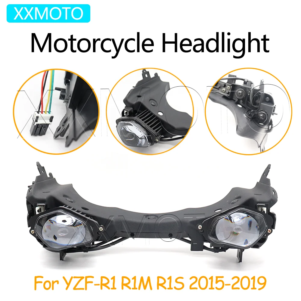 For YAMAHA YZFR1 YZF R1 S M YZF-R1 R1M R1S 2015-2018 2019 Motorcycle Front Headlight Assembly LED Head Light Lamp Accessories
For YAMAHA YZFR1 YZF R1 S M YZF-R1 R1M R1S 2015-2018 2019 Motorcycle Front Headlight Assembly LED Head Light Lamp Accessories